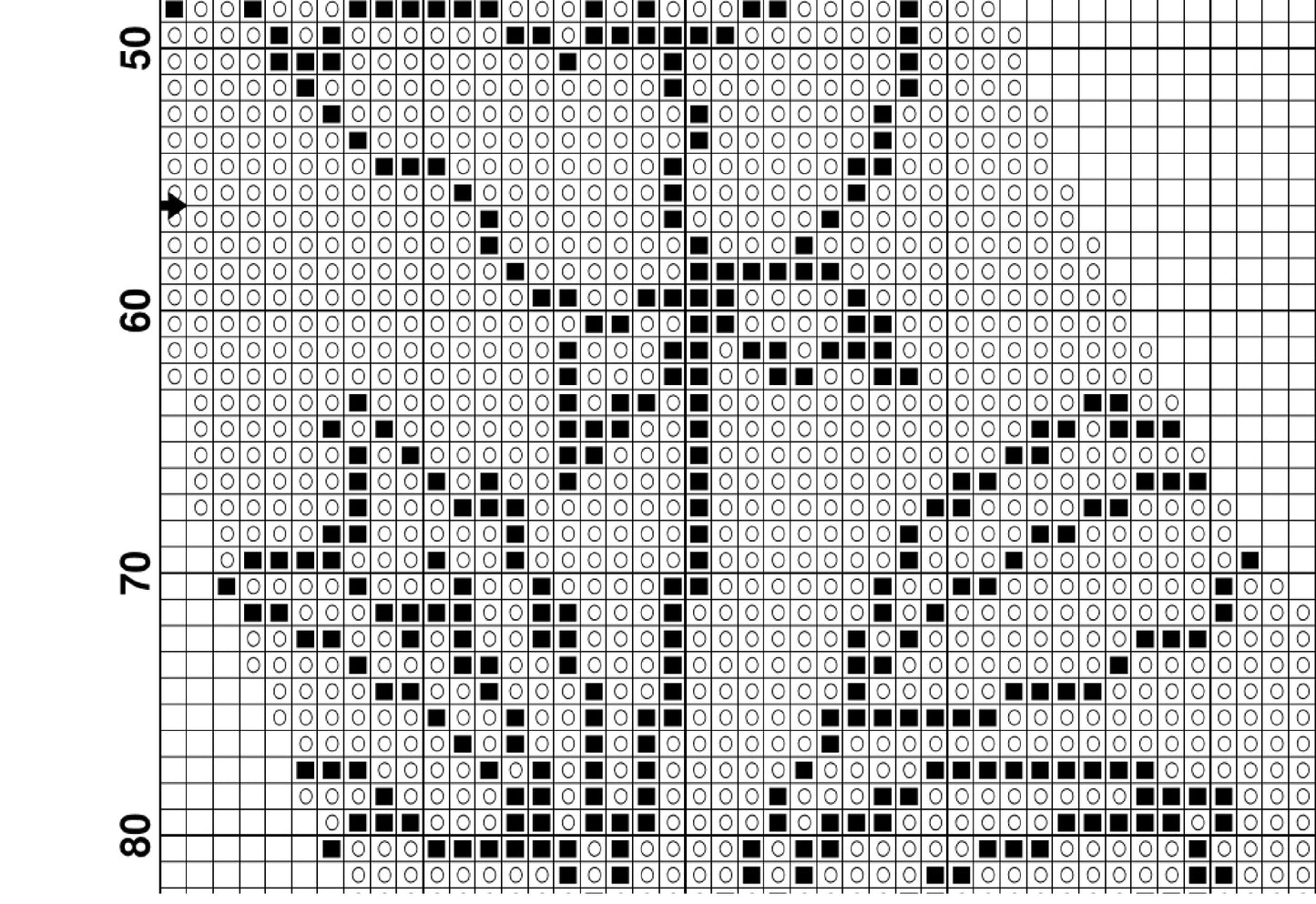 Boho Moon Phases Flower cross stitch pattern