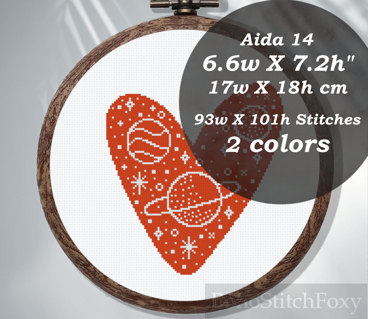 Boho planet heart cross stitch patterns