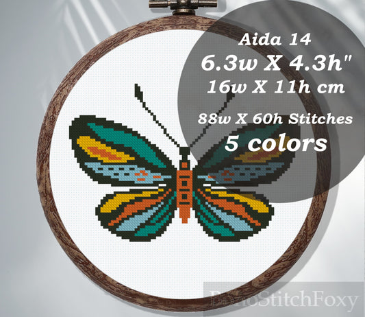 Butterfly cross stitch pattern