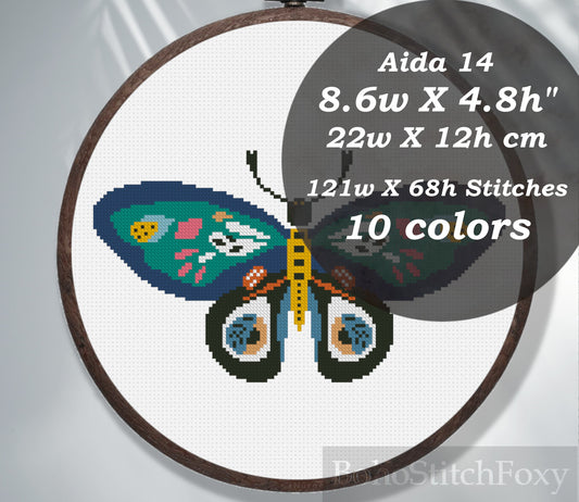Butterfly cross stitch pattern