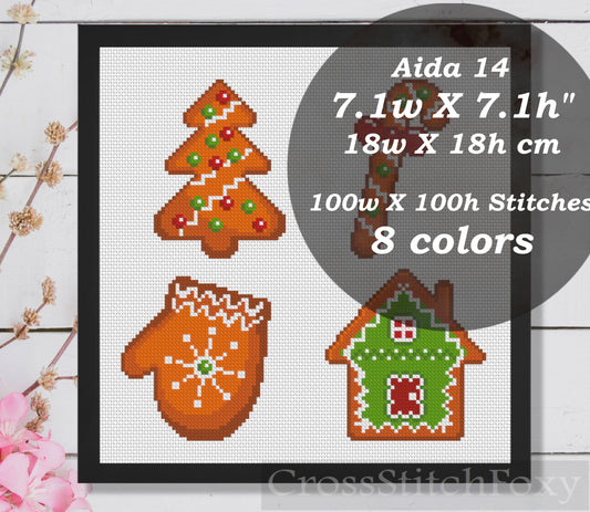 Christmas Gingerbread Cross Stitch Pattern