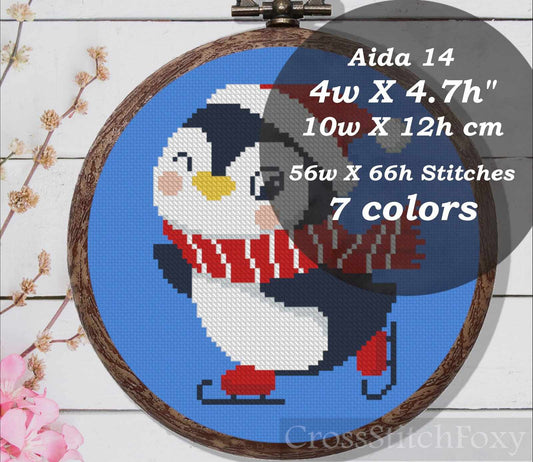 Christmas Penguin Cross Stitch Pattern