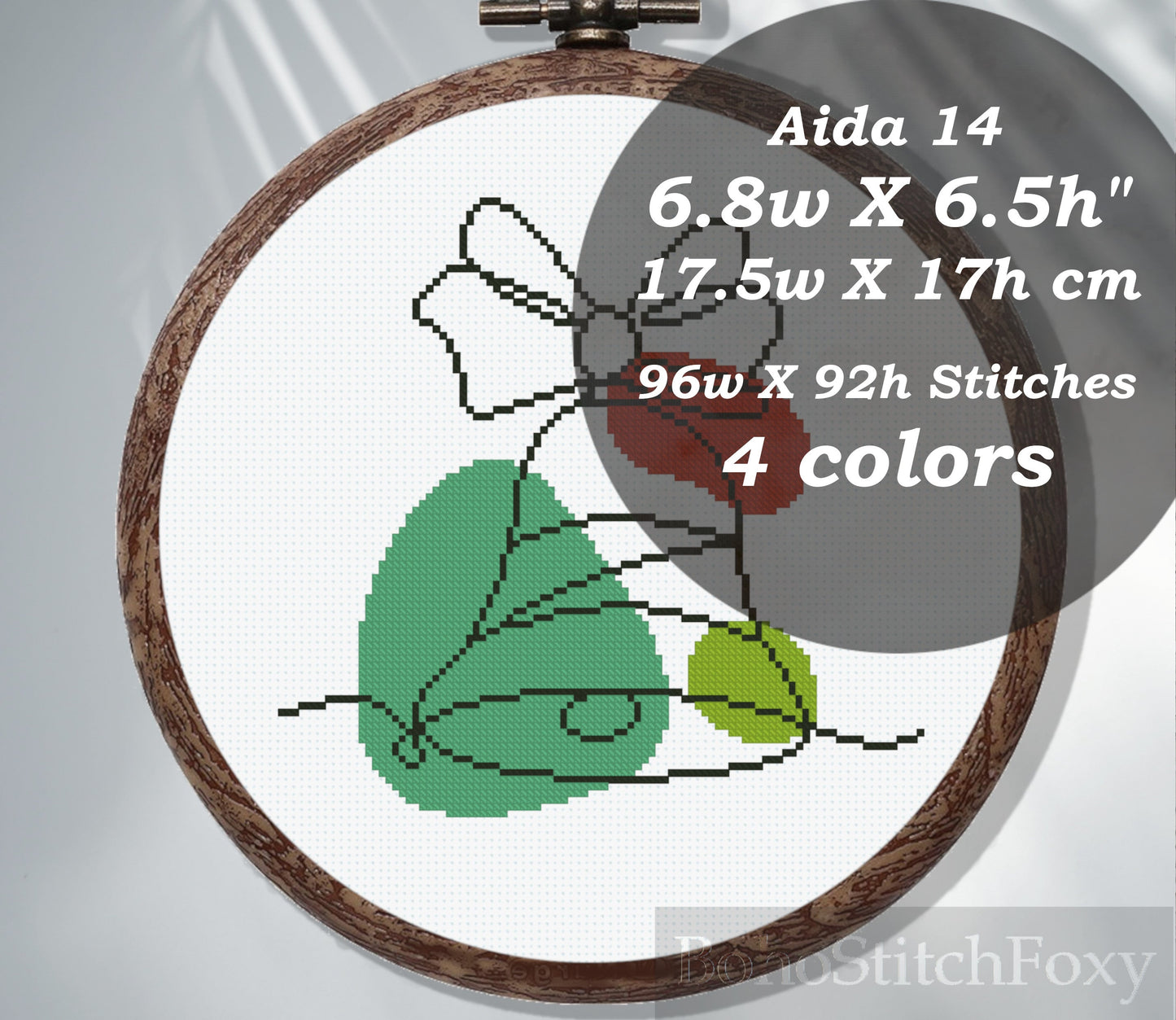 Christmas bell, christmas gift, christmas holly berry boho cross stitch patterns