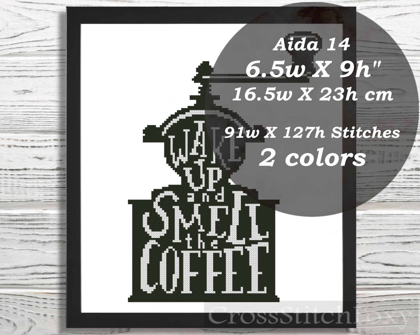 Coffee cross stitch pattern