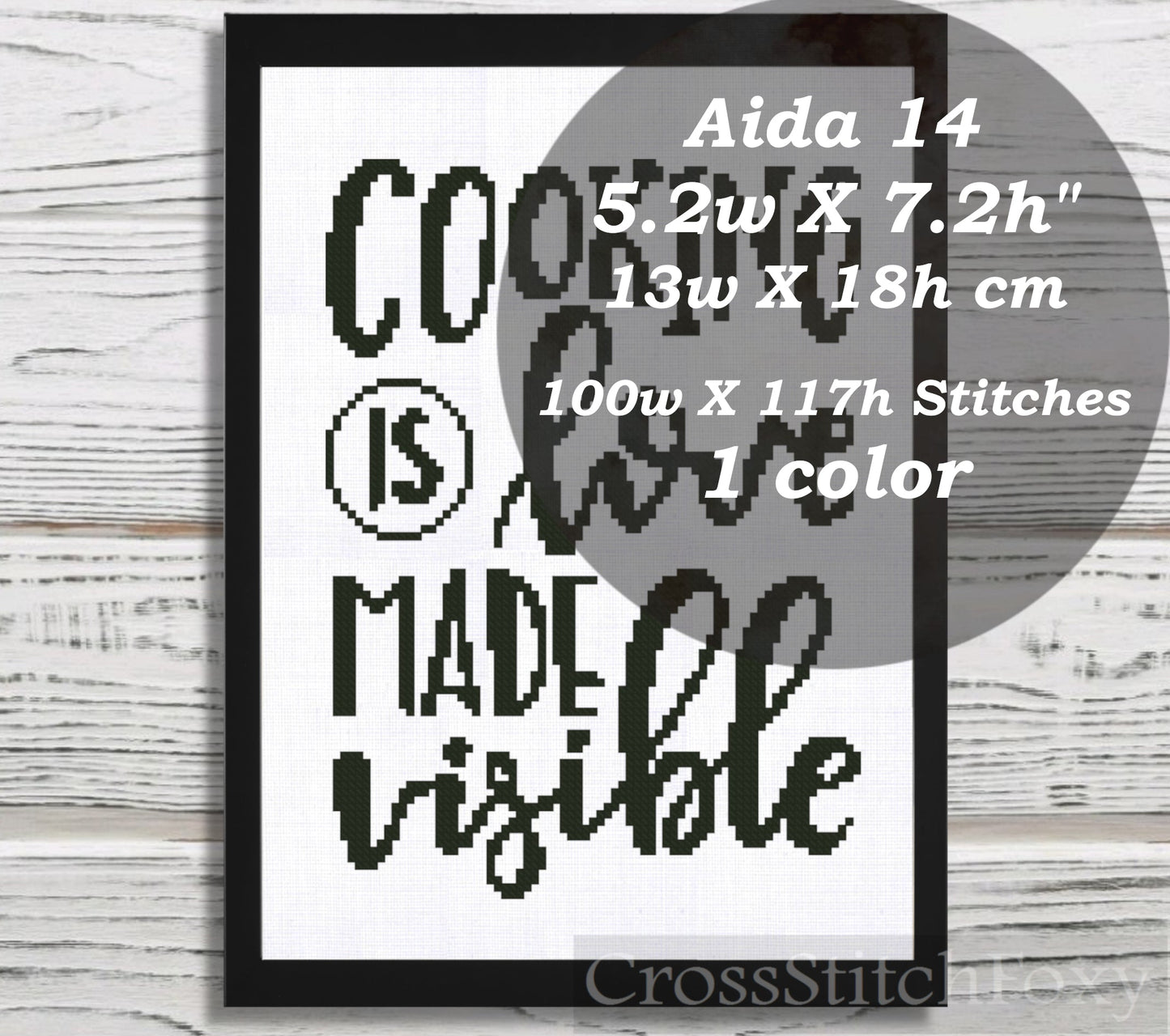 Cooking Is Love Made Visible cross stitch pattern