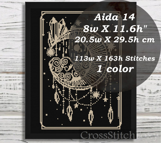 Cristal Moon cross stitch pattern