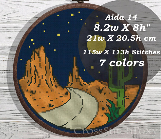 Desert Landscape cross stitch pattern
