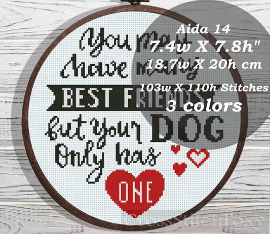 Dog Lover cross stitch pattern