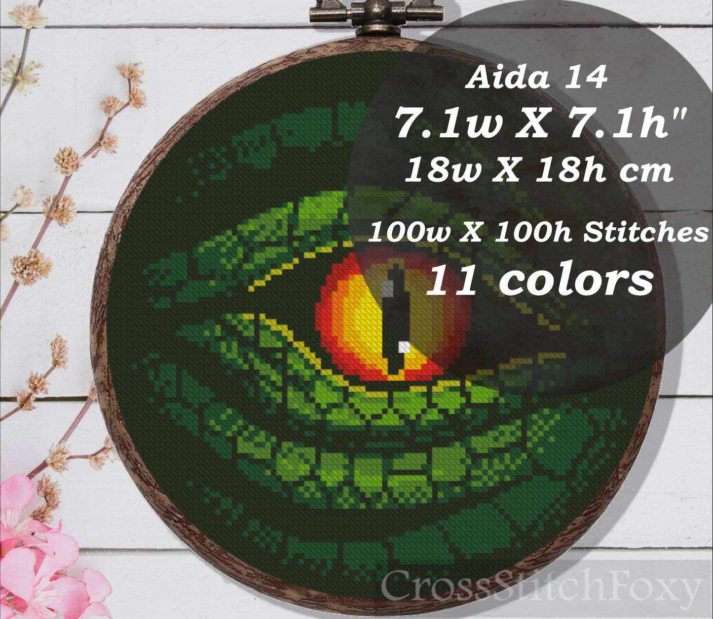 Dragon Eye cross stitch pattern