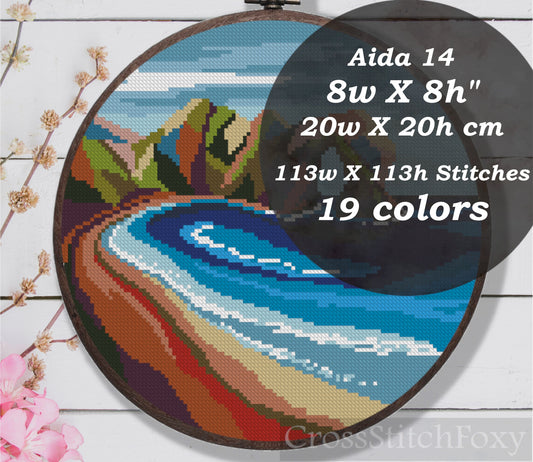 Durdle Door Landscape Cross Stitch Pattern