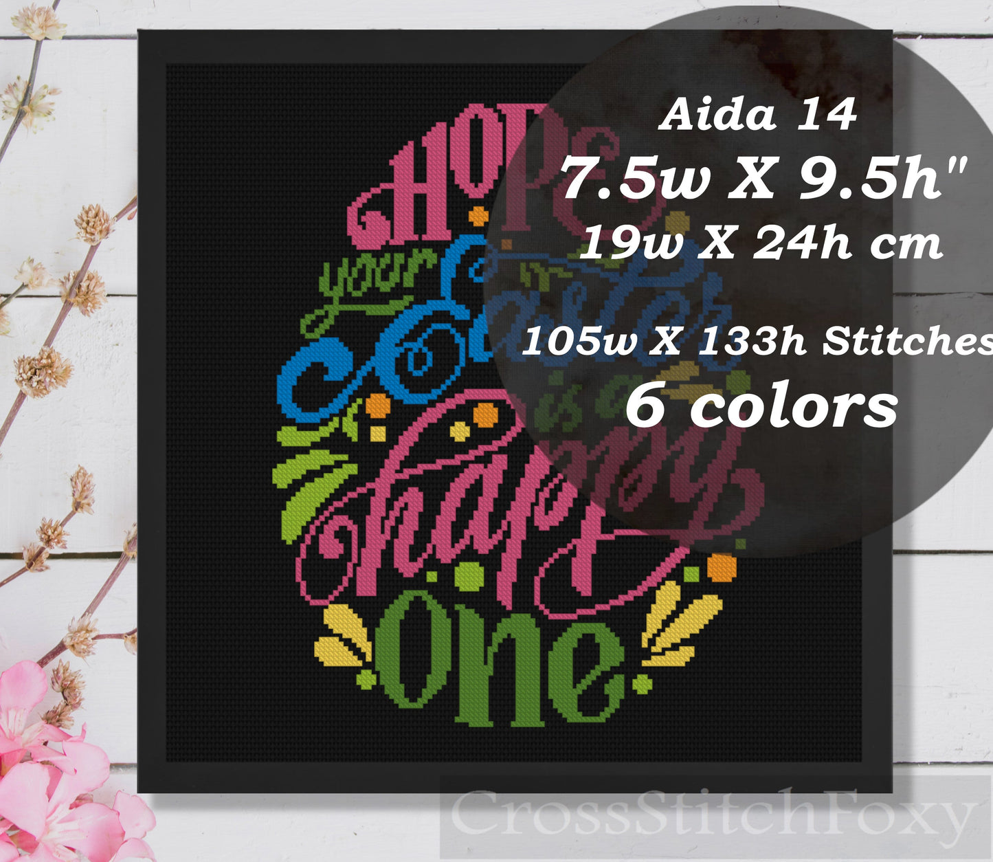 Easter Egg Lettering cross stitch pattern