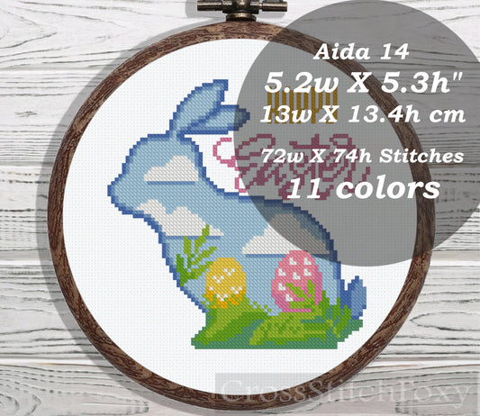 Easter Rabbit cross stitch pattern