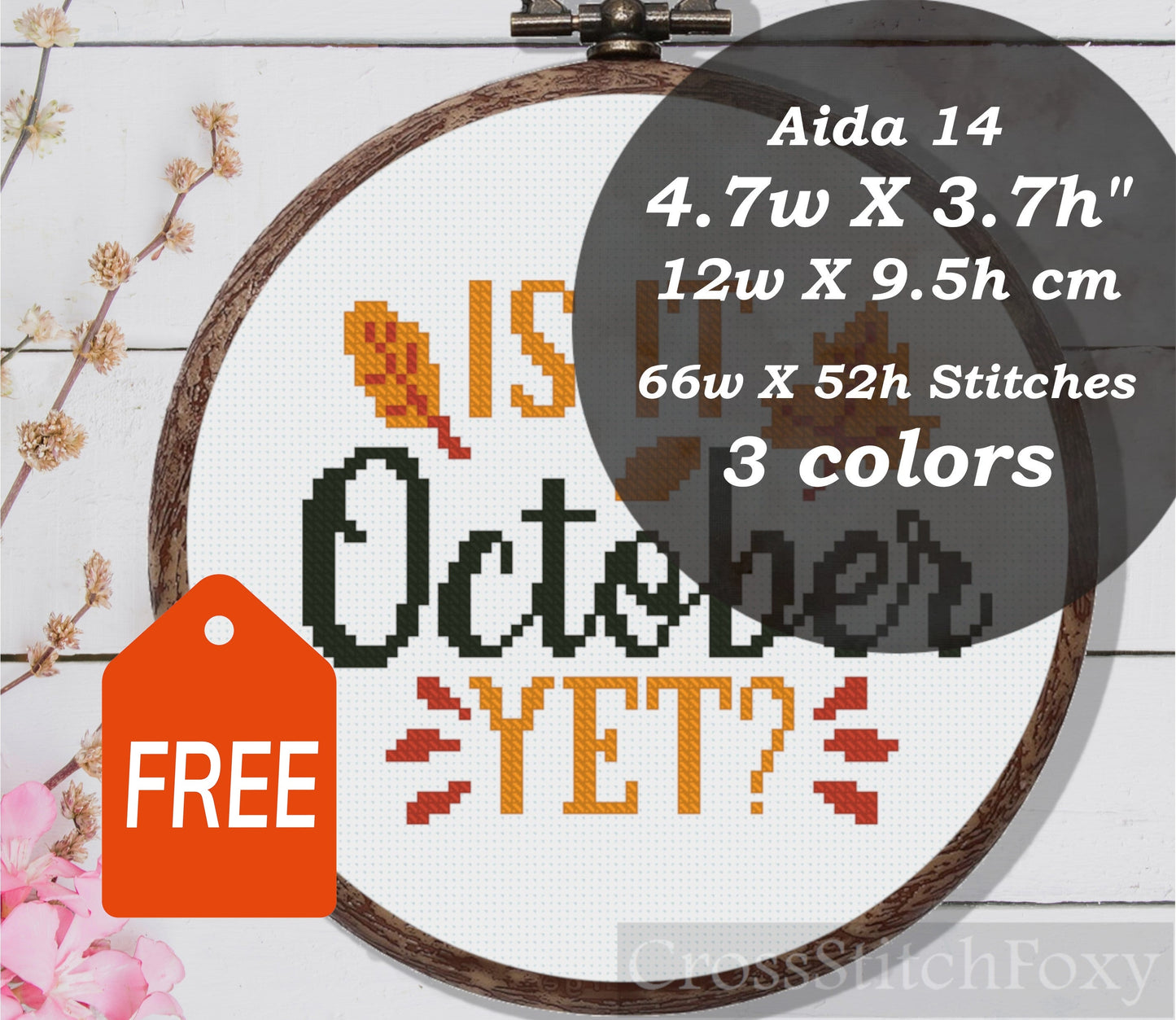 Fall Quote Cross Stitch Pattern FREE