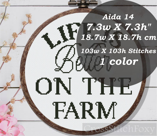 Farm Life Cross Stitch Pattern