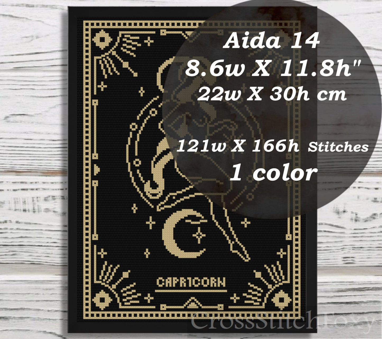Female Zodiac Capricorn Sign cross stitch pattern