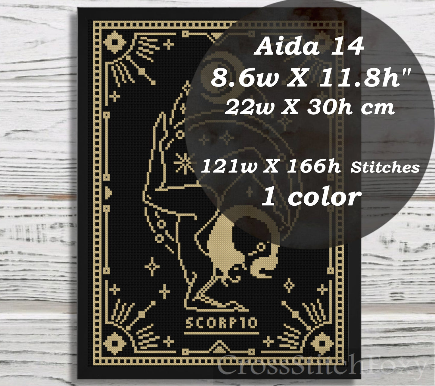 Female Zodiac Scorpio Sign cross stitch pattern