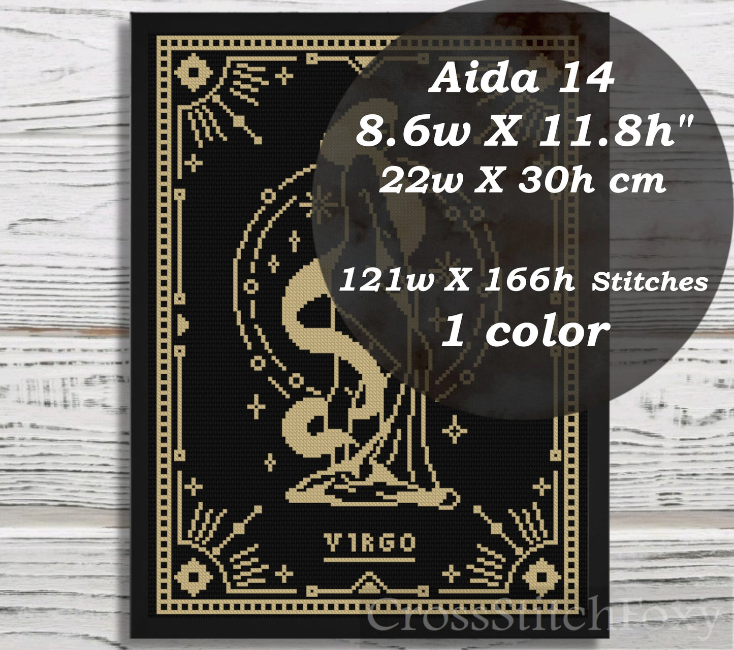 Female Zodiac Virgo Sign cross stitch pattern