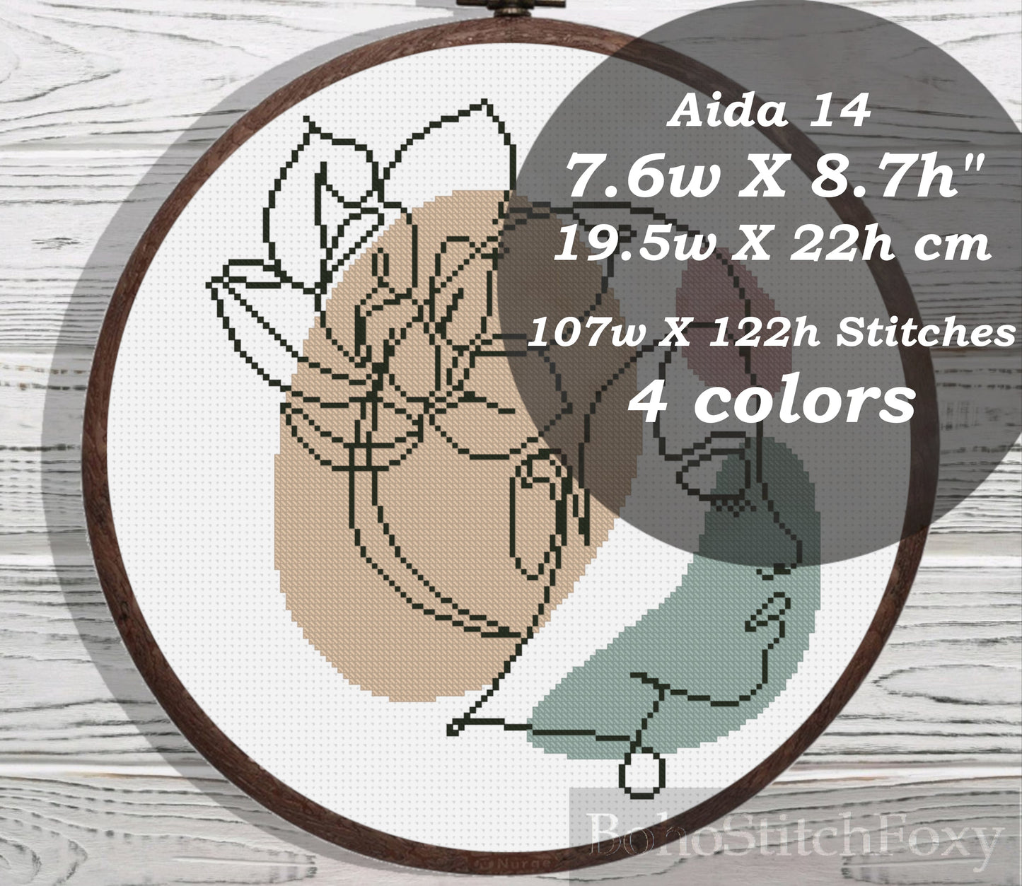 Female cross stitch pattern