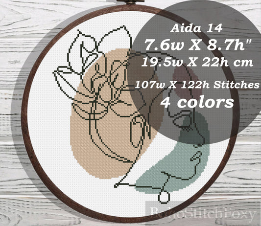 Female cross stitch pattern