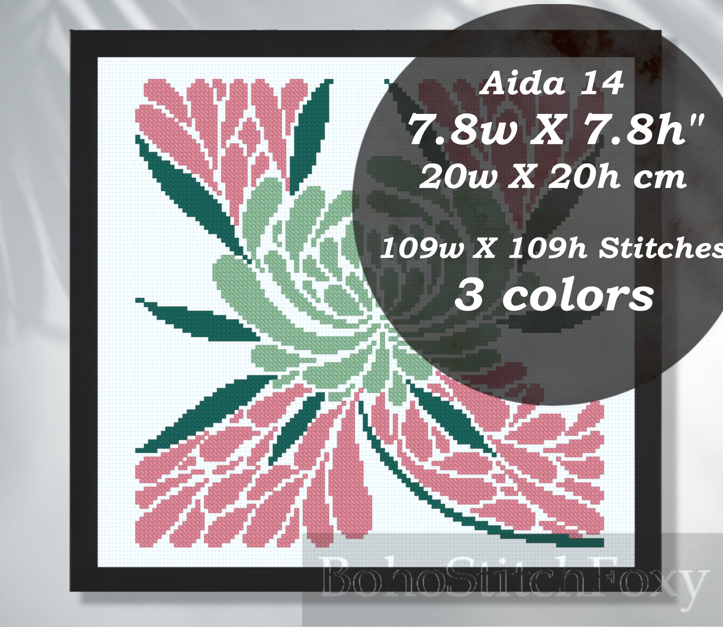 Floral Abstract Cross Stitch Pattern