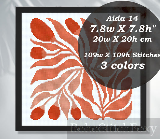 Floral Abstract Cross Stitch Pattern