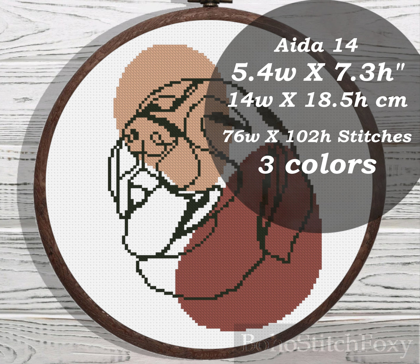 Foxhound cross stitch pattern