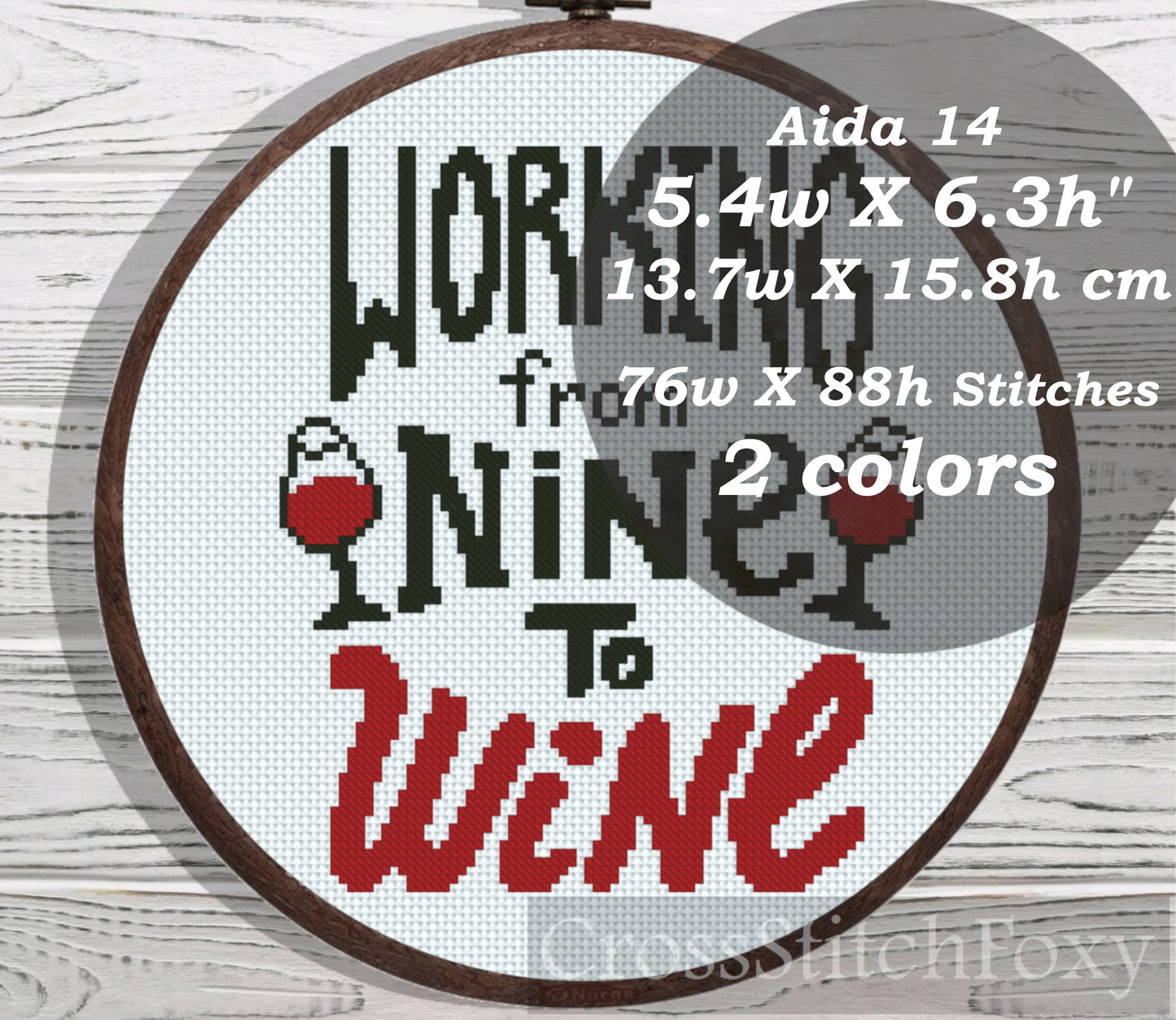 Funny Alcohol Quote cross stitch pattern