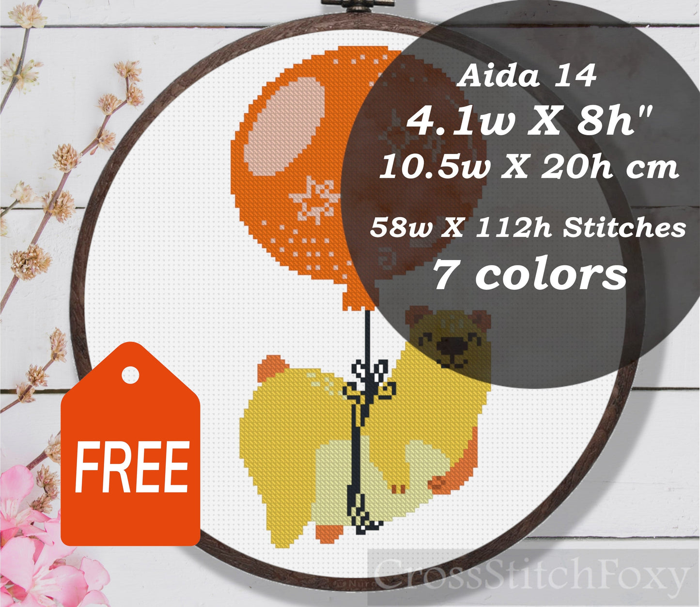 Funny Bear Cross Stitch Pattern FREE