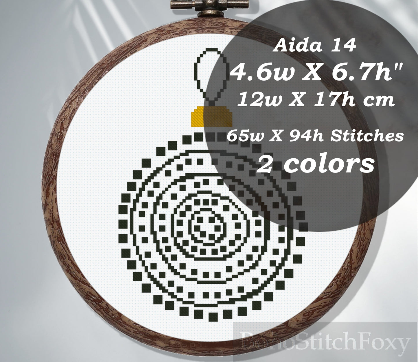 Geometric Christmas balls cross stitch patterns