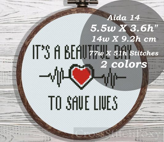Grey's Anatomy cross stitch pattern