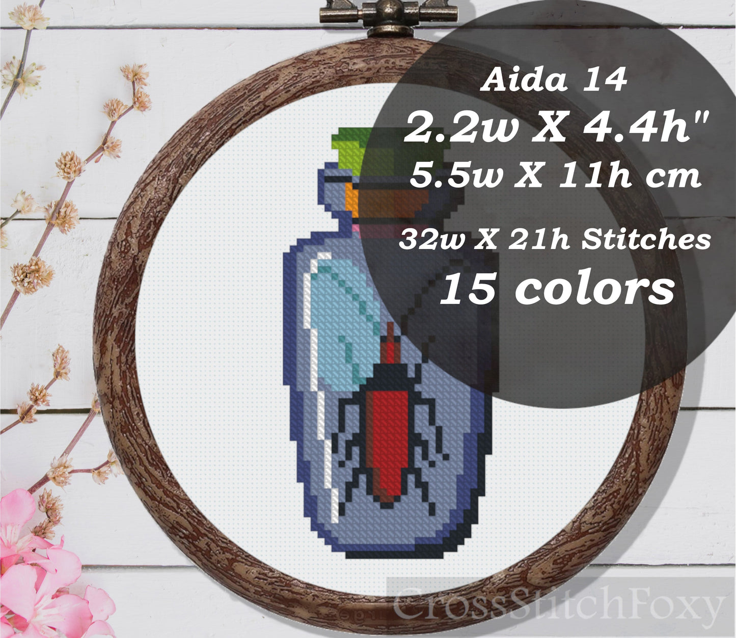 Halloween Magic Potion Bottles Cross Stitch Patterns