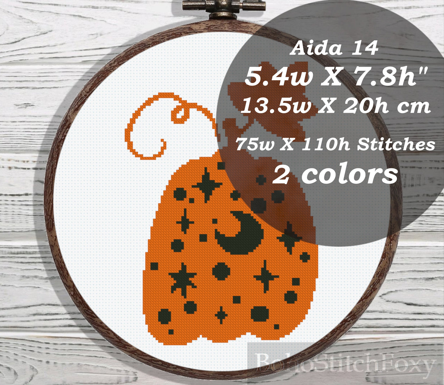 Halloween Pumpkin cross stitch pattern