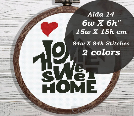 Home Sweet Home Cross Stitch Pattern