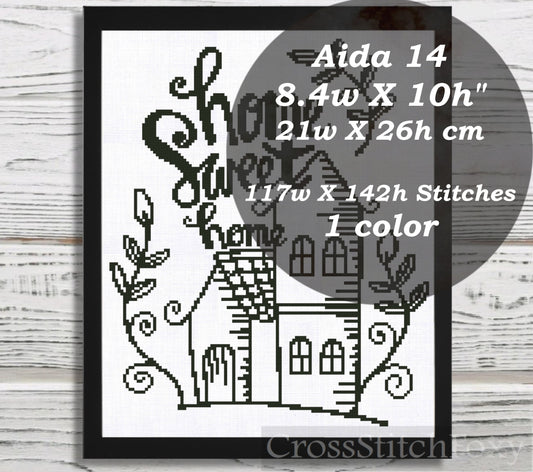 Home Sweet Home cross stitch pattern
