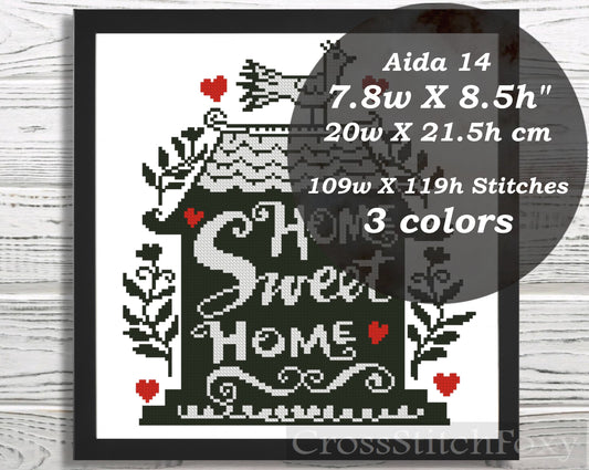 Home Sweet Home cross stitch pattern