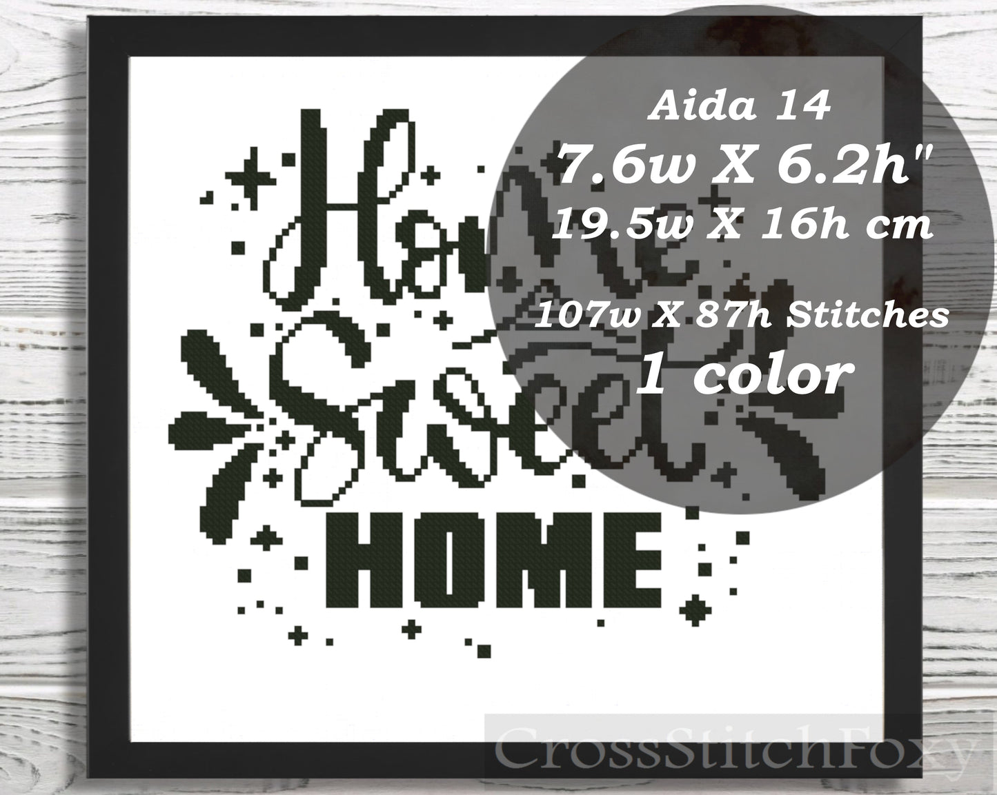 Home Sweet Home cross stitch pattern