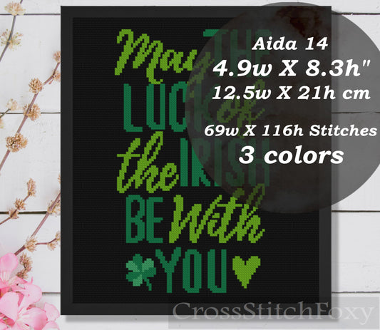 Irish blessing cross stitch pattern