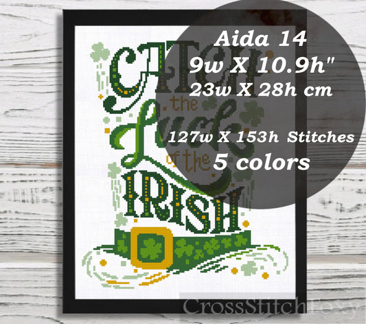 Irish blessing cross stitch pattern