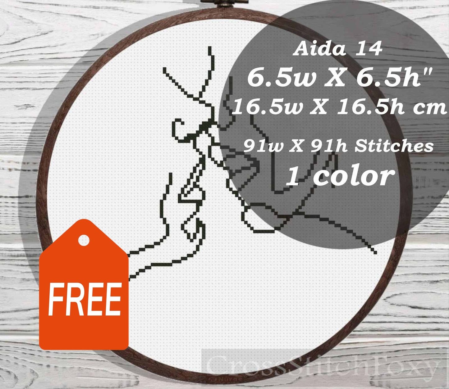 Kissing Couple cross stitch pattern FREE