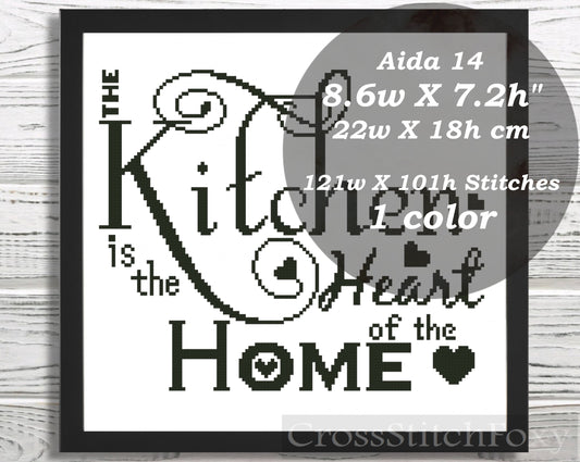 Kitchen Decor cross stitch pattern