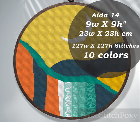 Landscape cross stitch pattern