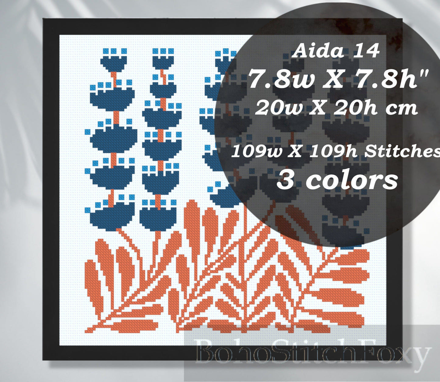 Lavender Cross Stitch Pattern