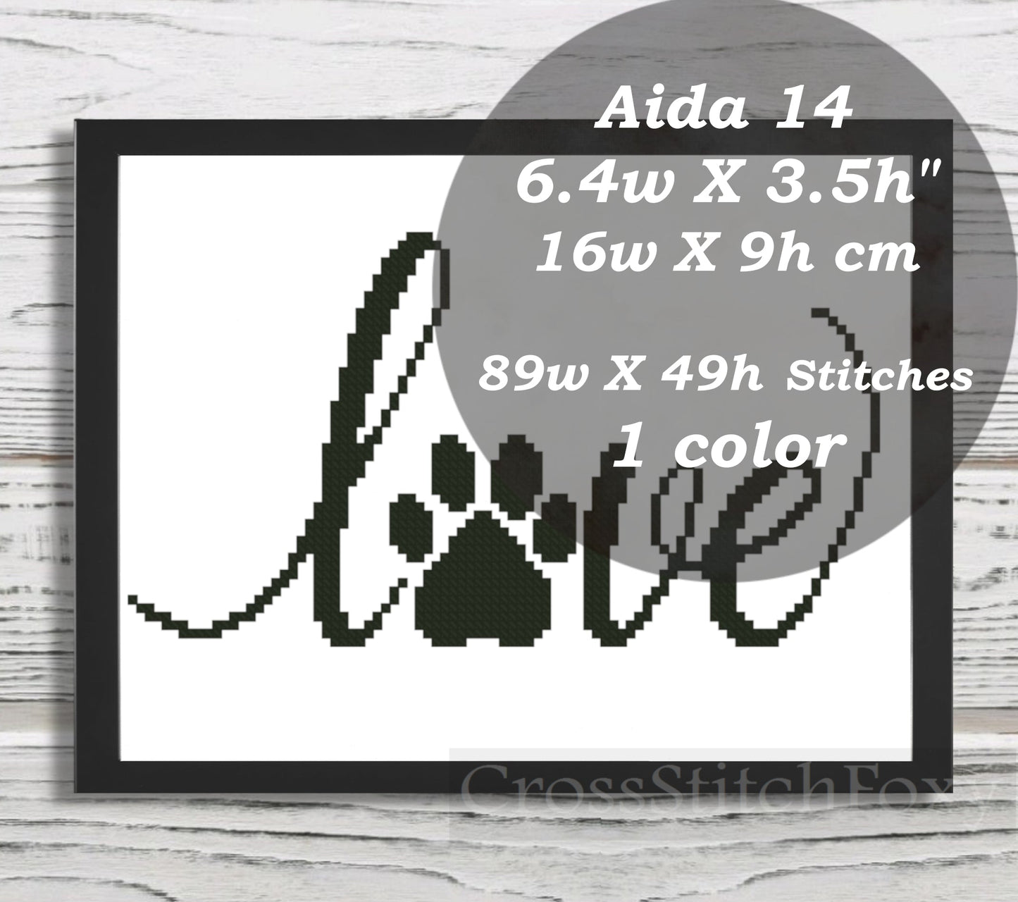 Love Paw cross stitch pattern