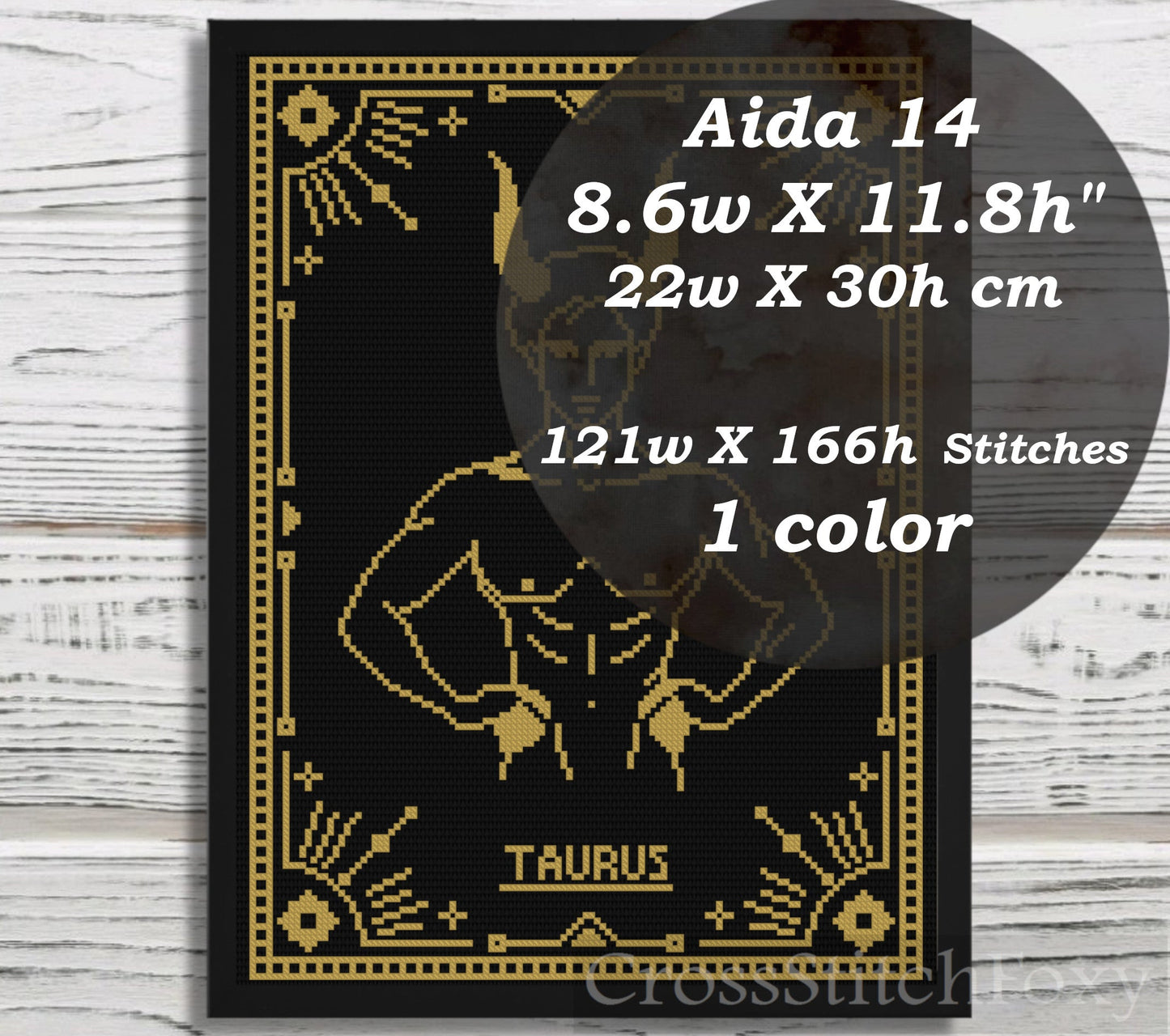 Man Taurus Zodiac cross stitch pattern