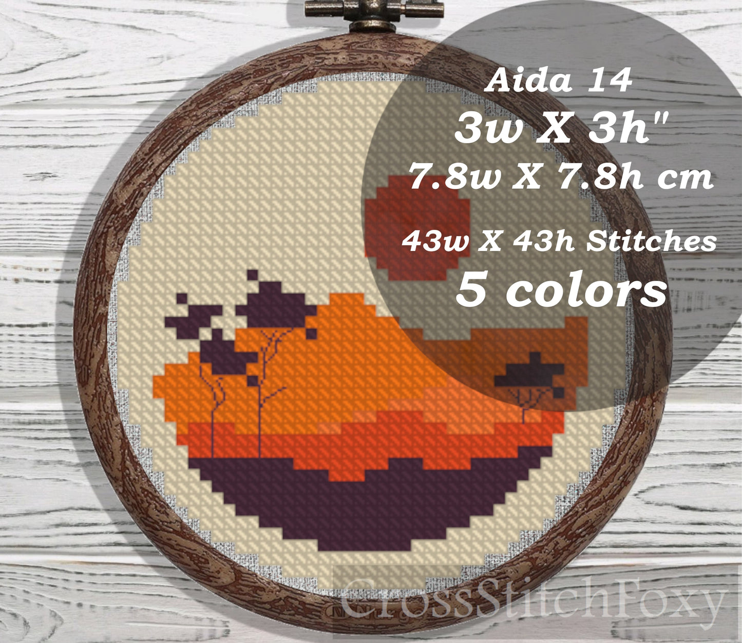 Mini Landscape cross stitch pattern