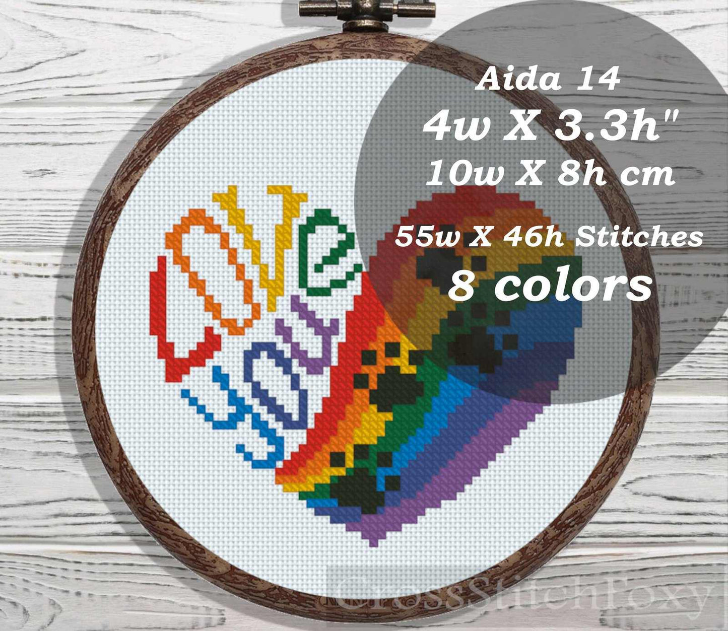 Mini Rainbow Bridge Cat Memorial cross stitch pattern