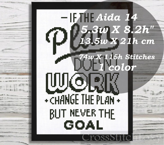 Motivational Quote cross stitch pattern