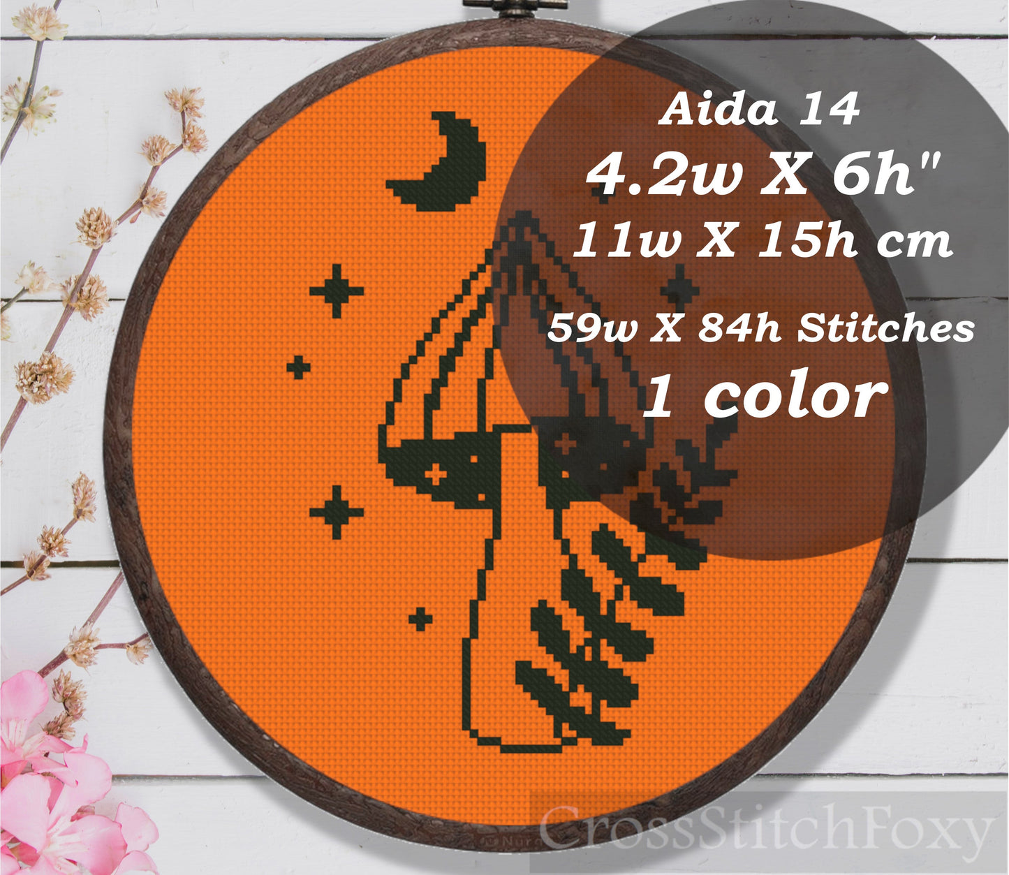 Mystical Mushrooms Moon Cross Stitch Patterns