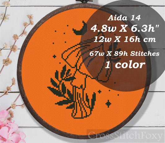 Mystical Mushrooms Moon Cross Stitch Patterns