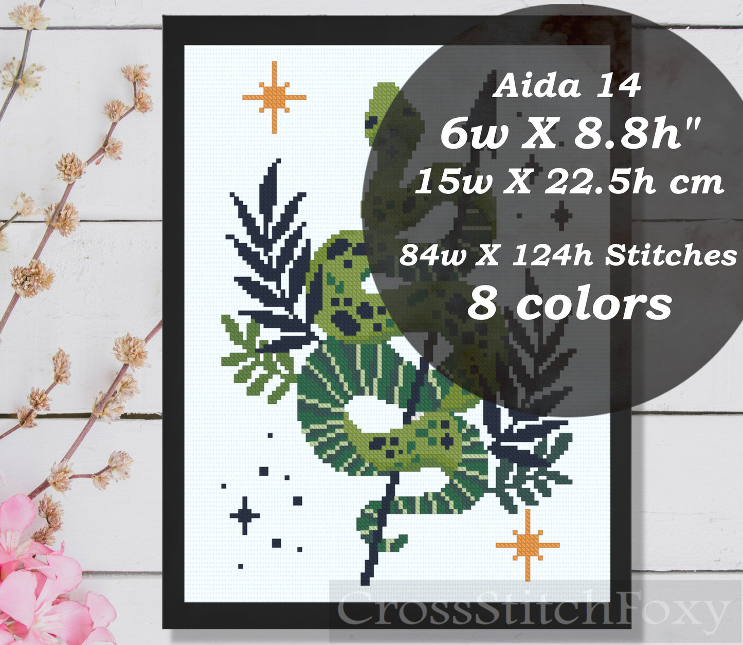 Mystical Snake cross stitch pattern